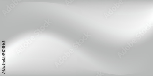 Silver foil background with metal mirror texture. Chrome gradient surface with light gloss simple abstract