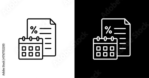 Tax Planning White Icon Set Design