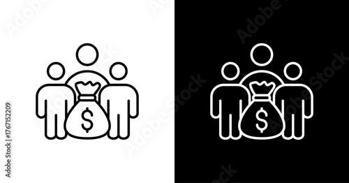 Inheritance White Icon Set Design