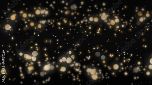 Golden Illumination on Black Background Luxury Holiday Wallpaper