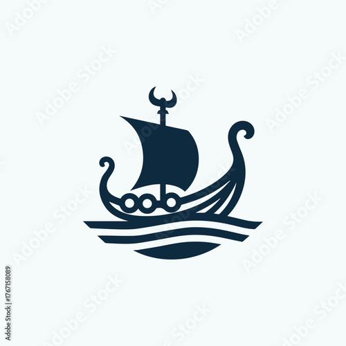 Viking Ship Logo