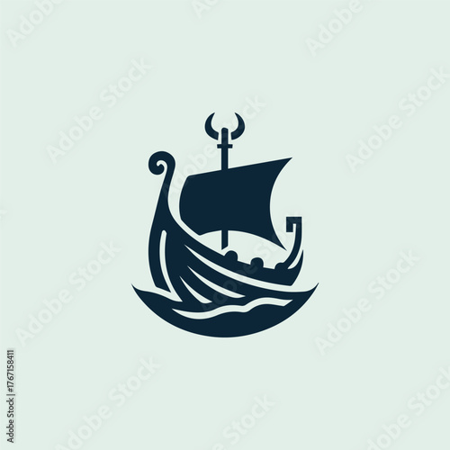 Viking Ship Logo