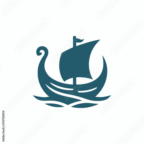 Viking Ship Logo