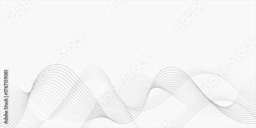 Abstract wave blend lines on transparent background. Design for banner, wallpaper, background and many more. Undulate Grey Wave Swirl, frequency sound wave, twisted curve lines with blend effect.	

