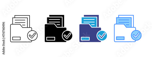 Documents icon set multiple style collection