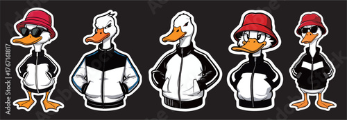 a vector of logo Duck casual style hooligans football design