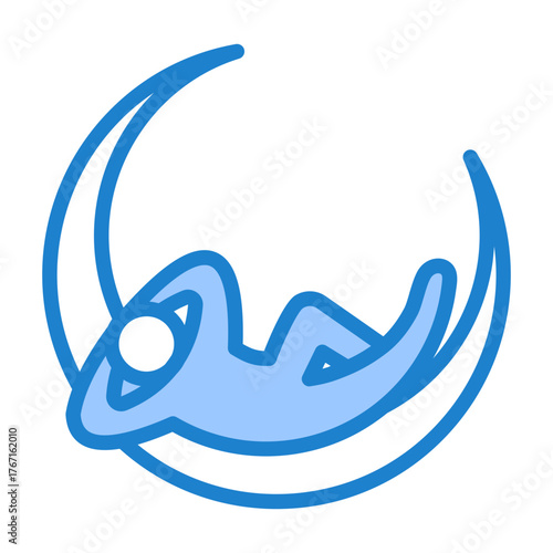 Relaxation Icon - Blue Style