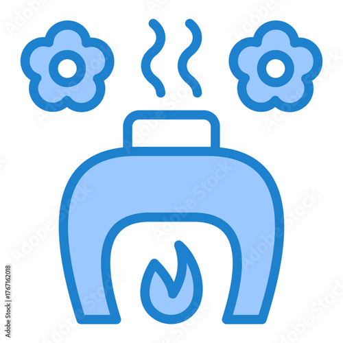 Aromatherapy Icon - Blue Style