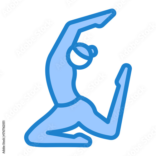 Yoga Icon - Blue Style