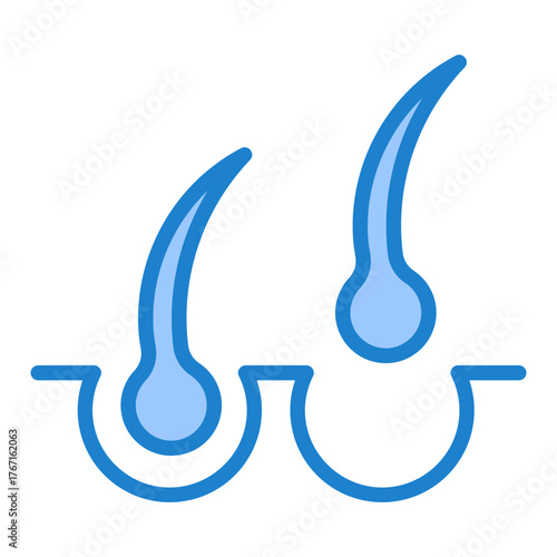 Hair Removal Icon - Blue Style