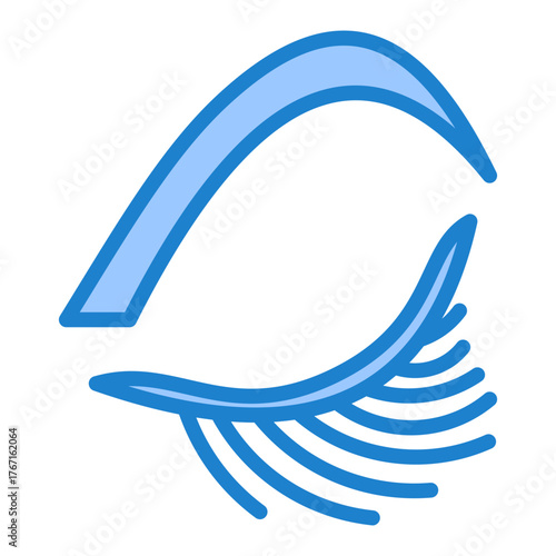 Eyelash Extensions Icon - Blue Style