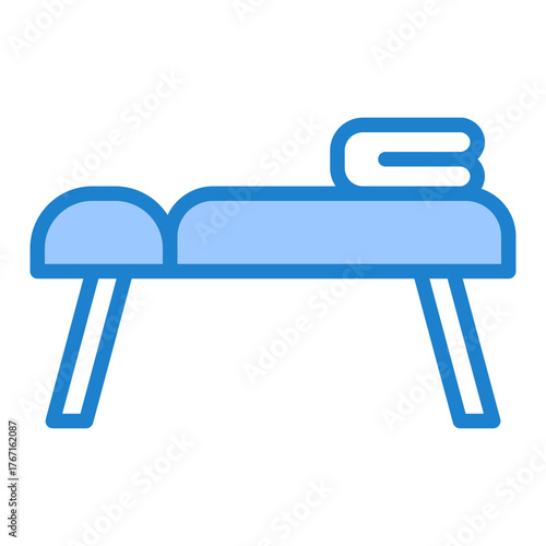 Massage Table Icon - Blue Style