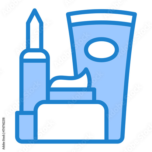 Beauty Products Icon - Blue Style