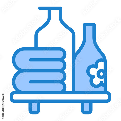 Spa Accessories Icon - Blue Style