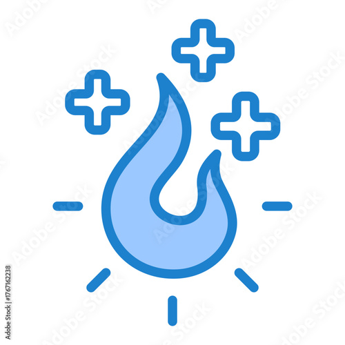 Holistic Healing Icon - Blue Style