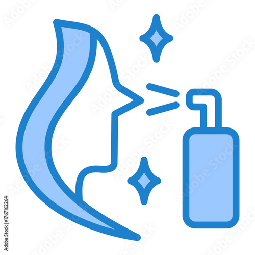Facial Toner Icon - Blue Style