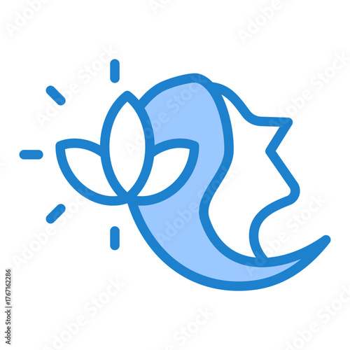 Mindfulness Icon - Blue Style