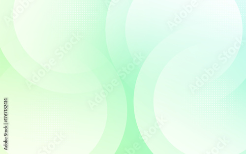 Abstract Background with Light Green and White Gradient and Circular Shapes - Modern Design
