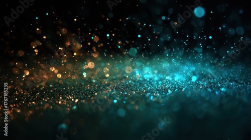 Glowing Particles and Shimmering Texture with Sparkling Effect