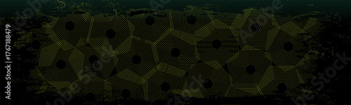 Textured surface of yellowish hexagonal cells forming a natural honeycomb pattern.
