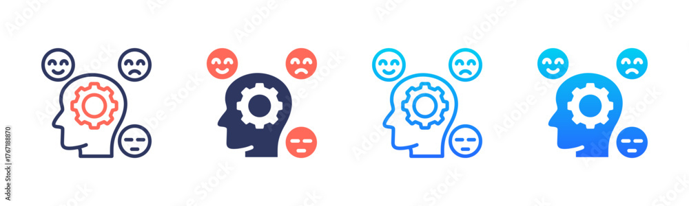 Obraz premium Behavior Icon Pack In Multiple Styles