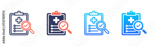 Diagnosis Icon Pack In Multiple Styles