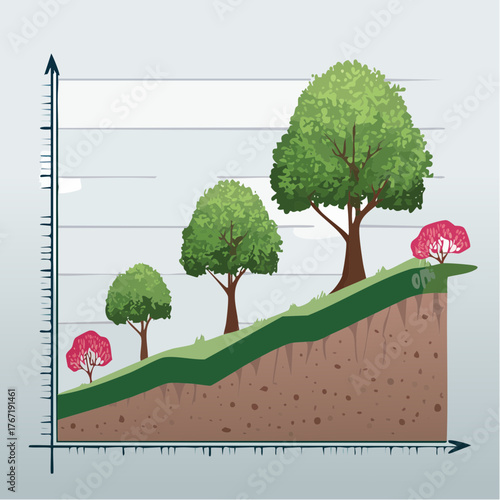Growing Forest Graph A Visual Representation of Ecological Development