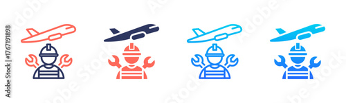 Aircraft Maintenance Icon Pack In Multiple Styles