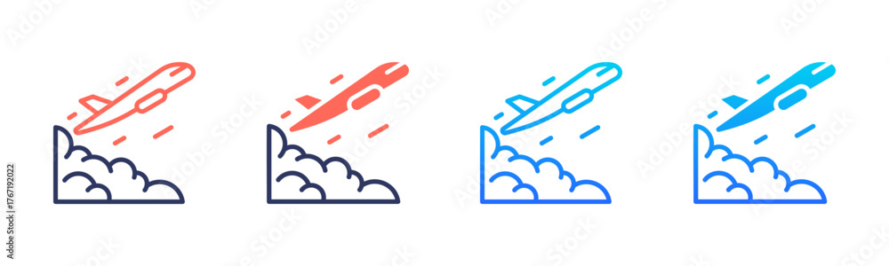 Fototapeta premium Pollution Icon Pack In Multiple Styles