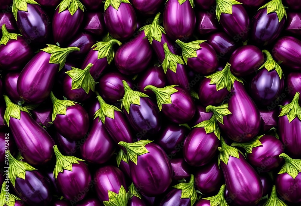 Endless repeating geometric pattern of purple eggplants, eggplant, textile