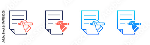 Writing Icon Pack In Multiple Styles