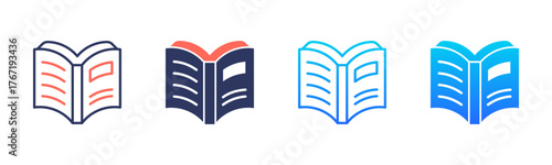 Textbook Icon Pack In Multiple Styles