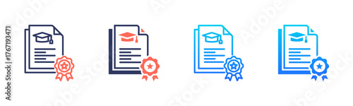 Report Card Icon Pack In Multiple Styles
