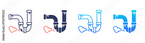 Corroded Pipes Icon Pack In Multiple Styles