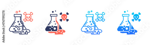 Contaminated Lab Equipment Icon Pack In Multiple Styles