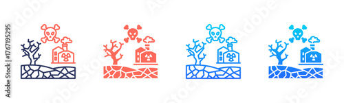 Radioactive Soil Icon Pack In Multiple Styles