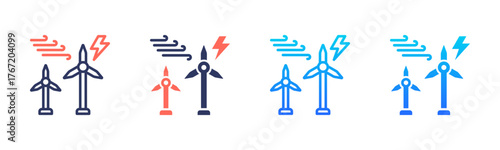 Wind Energy Icon Pack In Multiple Styles