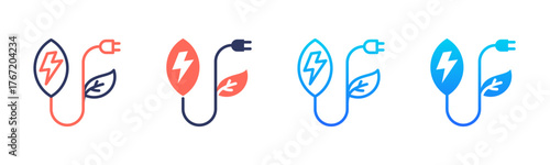 Green Energy Icon Pack In Multiple Styles