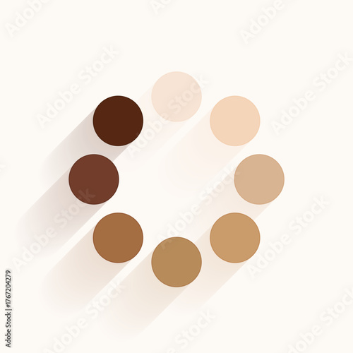 human skin color tone circular palette design