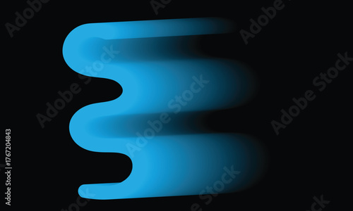 A serene blue gradient flows smoothly against a stark black backdrop, creating a calming and visually appealing abstract design