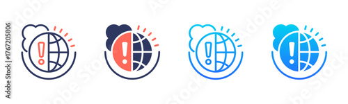 Climate Change Icon Pack In Multiple Styles