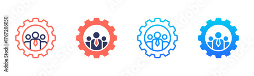 Resources Management Icon Pack In Multiple Styles