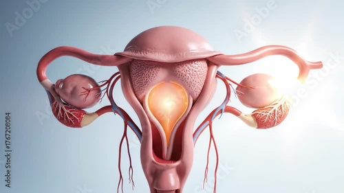 Wallpaper Mural Human uterus anatomy — women’s health and gynecology Torontodigital.ca