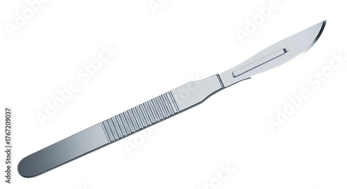 Sharp surgical scalpel ready for precise medical procedure in operating room or science lab environment