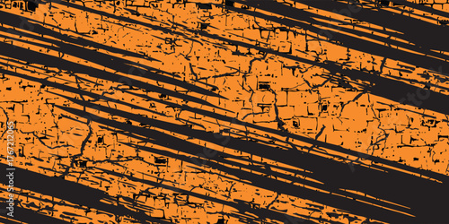 orange black brush wrap car sticker pattern banner abstract. vector illustration.