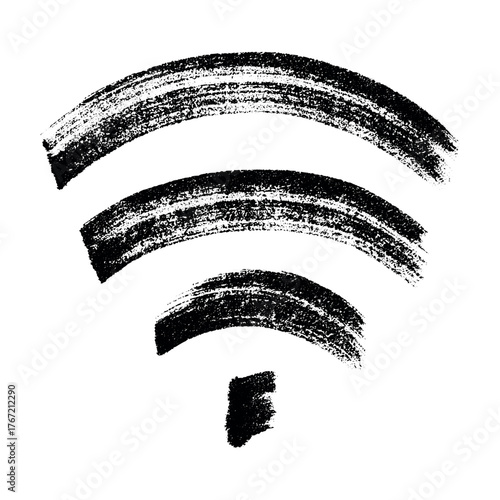 Hand drawn free wifi spot zone sign Public wi-fi area sign Wireless internet clipart in doodle style Single element for print, web, design, decor 3G, 4G, 5G, 6G, IoT