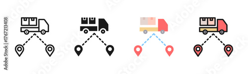 Logistics Icon Pack In Multiple Styles
