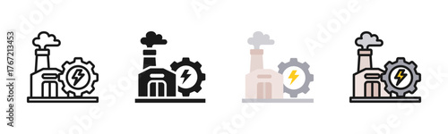 Power Plant Icon Pack In Multiple Styles