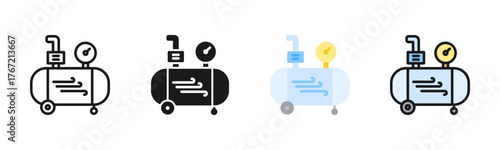 Pneumatic Icon Pack In Multiple Styles