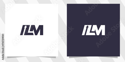 letter lm ml logo design vector